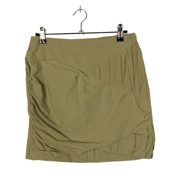 Zara Beige Drape Front Mini Skirt M - Picture 1 of 3